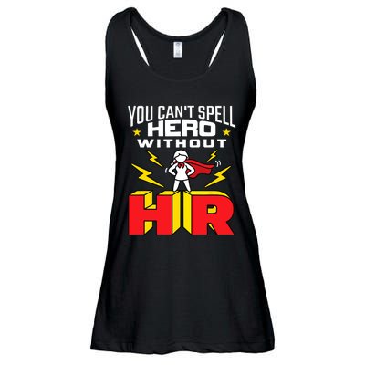 You Cant Spell Hero Without HR Wo Human Resources Ladies Essential Flowy Tank