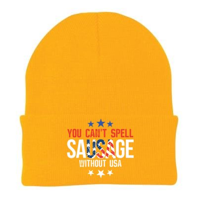 You Cant Spell Sausage Without Usa Funny Gift Knit Cap Winter Beanie