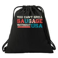 You Can’T Spell Sausage Without Usa Vintage Patriotic Drawstring Bag