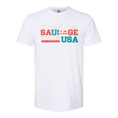 You Can’T Spell Sausage Without Usa Vintage Patriotic Softstyle® CVC T-Shirt