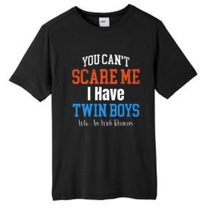 You CanT Scare Me I Have Twin Mom Dad Football Design Gift Tall Fusion ChromaSoft Performance T-Shirt