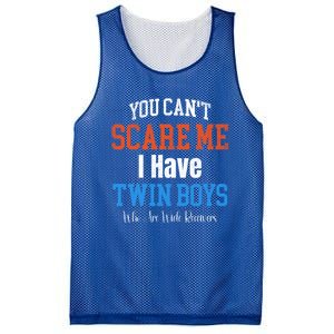 You CanT Scare Me I Have Twin Mom Dad Football Design Gift Mesh Reversible Basketball Jersey Tank