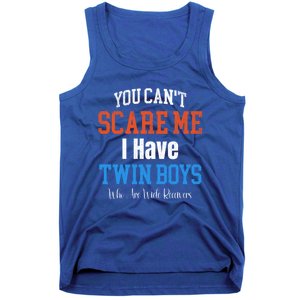 You CanT Scare Me I Have Twin Mom Dad Football Design Gift Tank Top