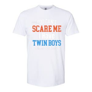 You CanT Scare Me I Have Twin Mom Dad Football Design Gift Softstyle CVC T-Shirt