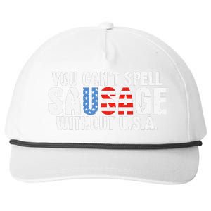 You CanT Spell Sausage Without Usa Funny American Snapback Five-Panel Rope Hat