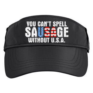 You CanT Spell Sausage Without Usa Funny American Adult Drive Performance Visor