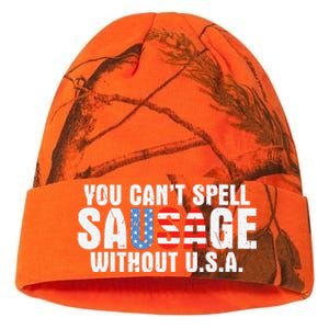 You CanT Spell Sausage Without Usa Funny American Kati Licensed 12" Camo Beanie