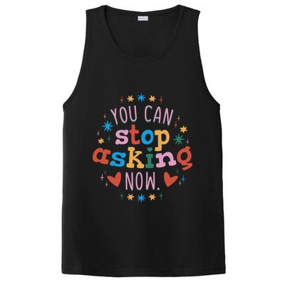 You Can Stop Asking Now Pregnancy Reveal PosiCharge Competitor Tank