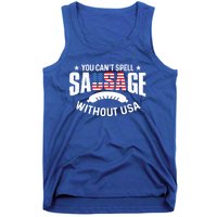 You Cant Spell Sausage Without Usa 4th July Gift Tank Top