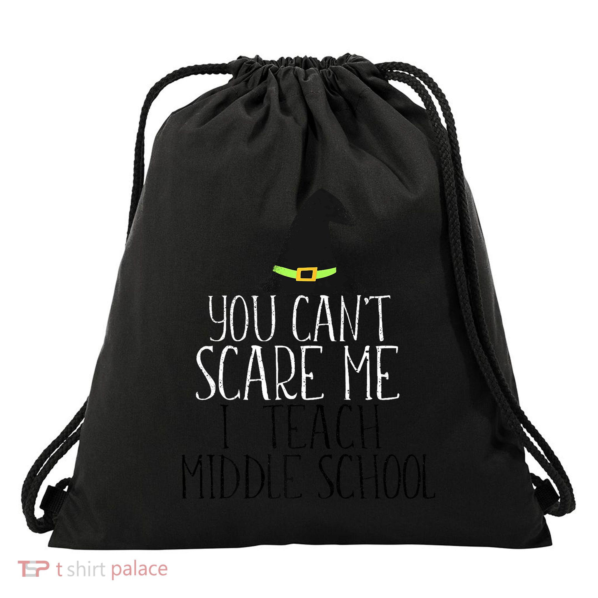 You CanT Scare Me I Teach Kindergarten Halloween Meme Drawstring Bag