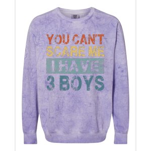 You CanT Scare Me I Have 3 Mom Dad Colorblast Crewneck Sweatshirt