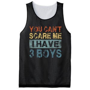 You CanT Scare Me I Have 3 Mom Dad Mesh Reversible Basketball Jersey Tank