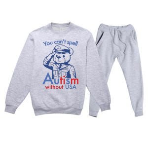 You Can’T Spell Autism Without Usa Premium Crewneck Sweatsuit Set