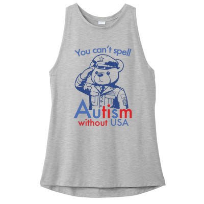 You Can’T Spell Autism Without Usa Ladies PosiCharge Tri-Blend Wicking Tank