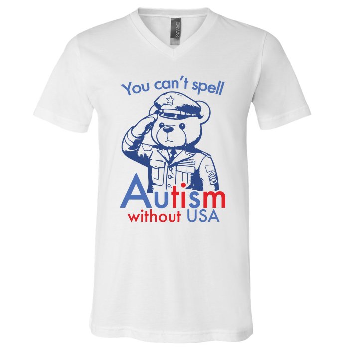 You Can’T Spell Autism Without Usa V-Neck T-Shirt