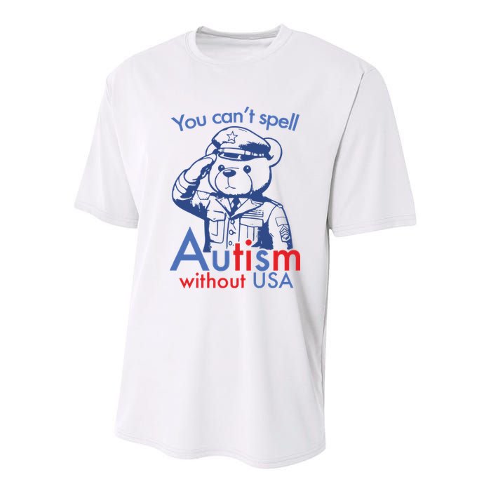 You Can’T Spell Autism Without Usa Youth Performance Sprint T-Shirt