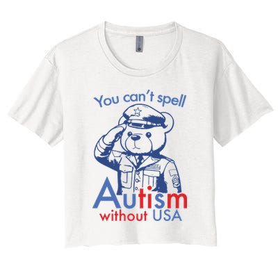 You Can’T Spell Autism Without Usa Crop Top