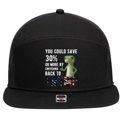 You Could Save More By Switching Back To Trump Funny 7 Panel Mesh Trucker Snapback Hat