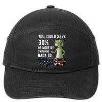 You Could Save More By Switching Back To Trump Funny 7-Panel Snapback Hat