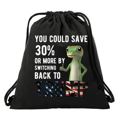 You Could Save More By Switching Back To Trump Funny Drawstring Bag