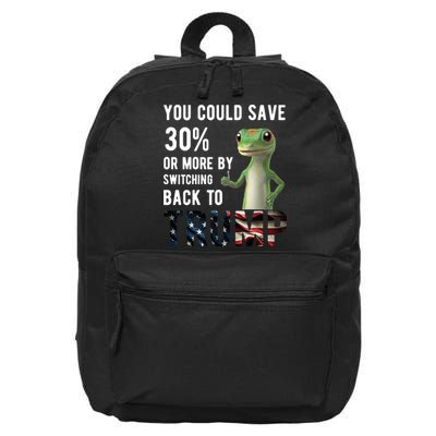 You Could Save More By Switching Back To Trump Funny 16 in Basic Backpack
