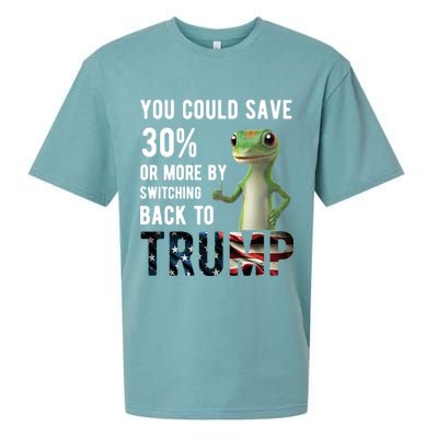 You Could Save More By Switching Back To Trump Funny Sueded Cloud Jersey T-Shirt
