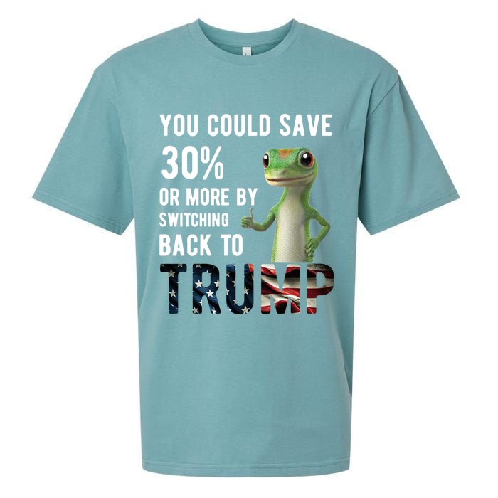You Could Save More By Switching Back To Trump Funny Sueded Cloud Jersey T-Shirt