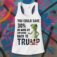 You Could Save More By Switching Back To Trump Funny Womens Tank Top
