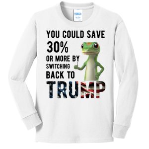 You Could Save More By Switching Back To Trump Funny Kids Long Sleeve Shirt