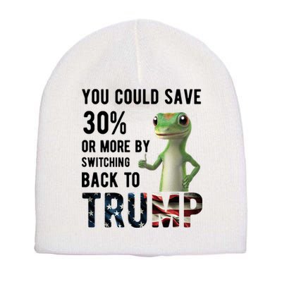You Could Save More By Switching Back To Trump Funny Short Acrylic Beanie