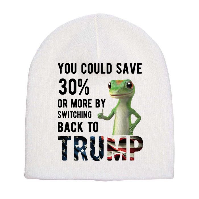 You Could Save More By Switching Back To Trump Funny Short Acrylic Beanie