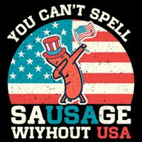 You Can’T Spell Sausage Without Usa Vintage Patriotic Polo