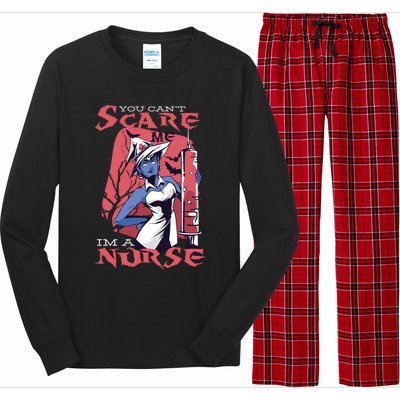 You Cant Scare Me Im A Nurse Gift Long Sleeve Pajama Set