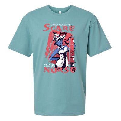 You Cant Scare Me Im A Nurse Gift Sueded Cloud Jersey T-Shirt