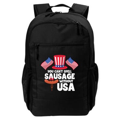 You Cant Spell Sausage Without Usa 4th Of July Gift Backpack