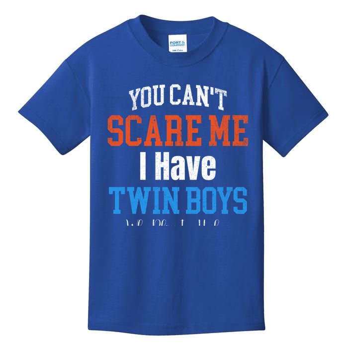 You CanT Scare Me I Have Twin Mom Dad Ice Hockey Gift Funny Gift Kids T-Shirt