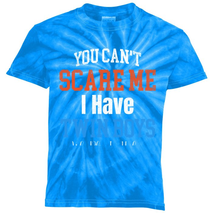 You CanT Scare Me I Have Twin Mom Dad Ice Hockey Gift Funny Gift Kids Tie-Dye T-Shirt