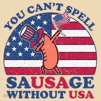 You Can’T Spell Sausage Without Usa 4th Of July Drawstring Bag