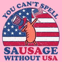 You Can’T Spell Sausage Without Usa 4th Of July V-Neck T-Shirt