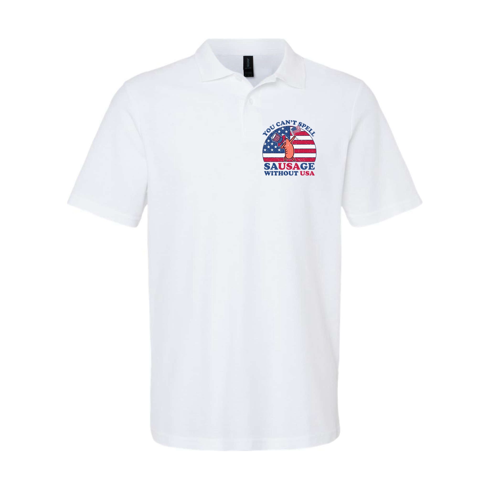 You Can’T Spell Sausage Without Usa 4th Of July Polo