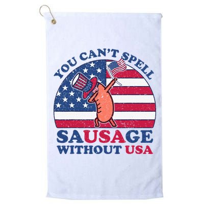 You Can’T Spell Sausage Without Usa 4th Of July Golf Towel