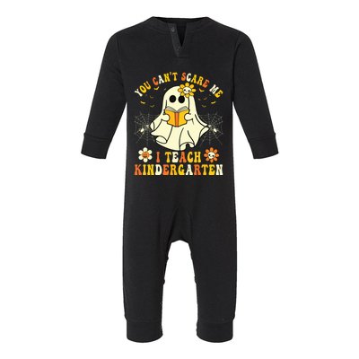 You Cant Scare Me I Teach Kindergarten Halloween Teacher Infant Fleece One Piece