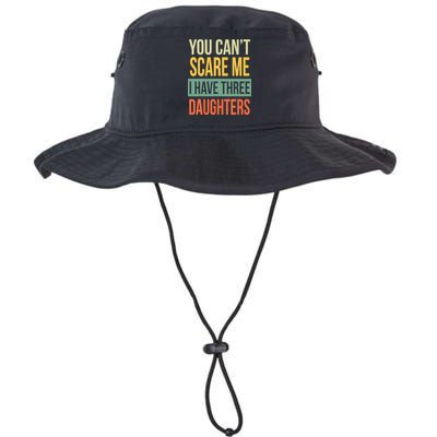 You Cant Scare Me I Have Three Daughters Fathers Day Bucket Hat