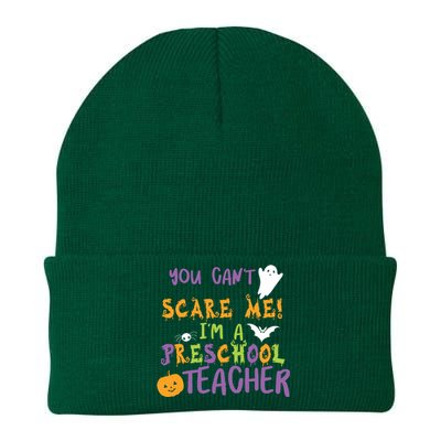 You Cant Scare Me Im A Preschool Teacher Knit Cap Winter Beanie