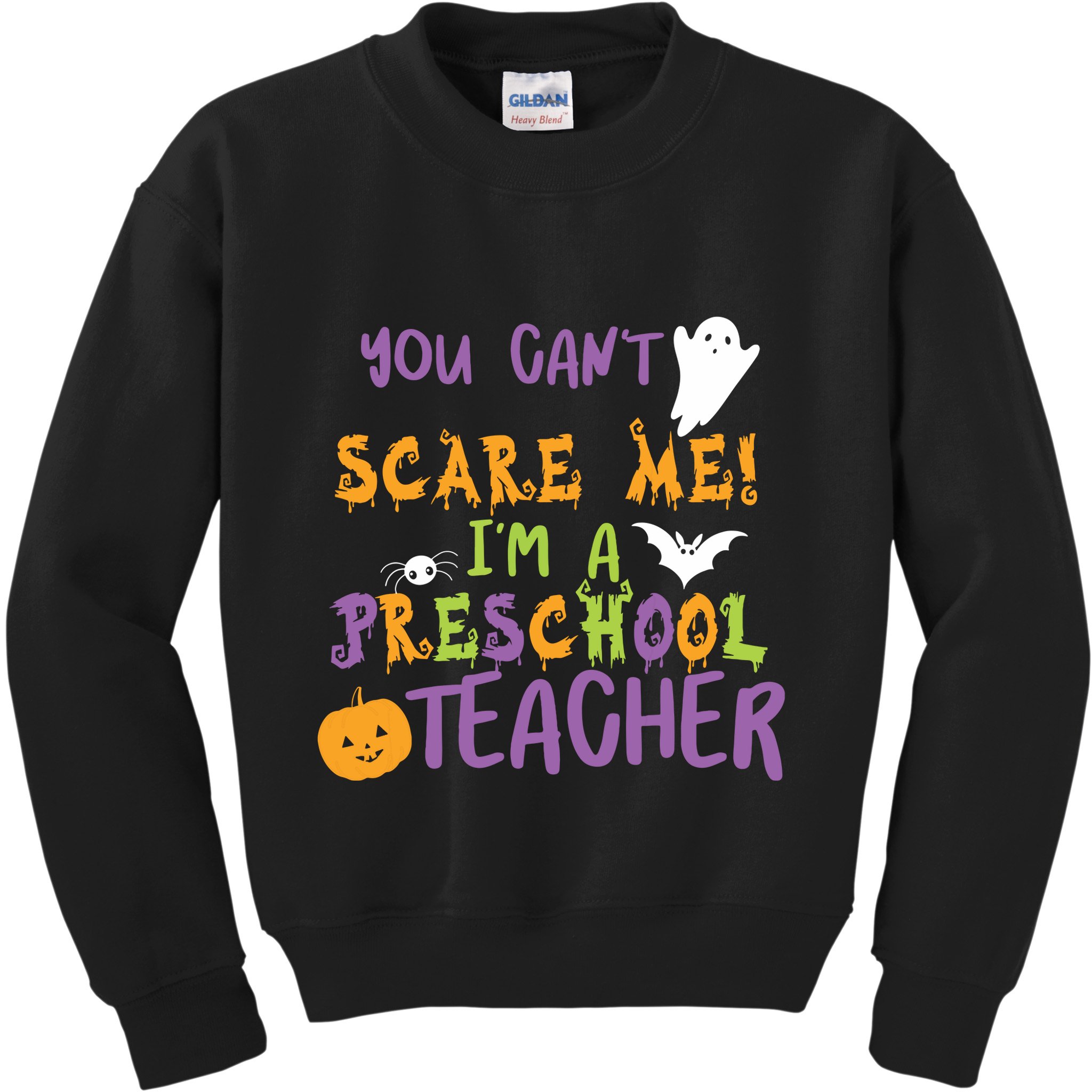You Cant Scare Me Im A Preschool Teacher Kids Sweatshirt