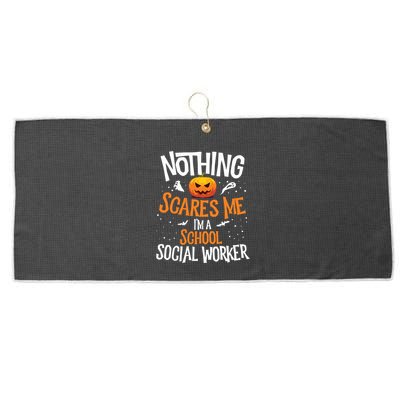 You Cannot Scare Me Im A Middle School Social Worker Large Microfiber Waffle Golf Towel