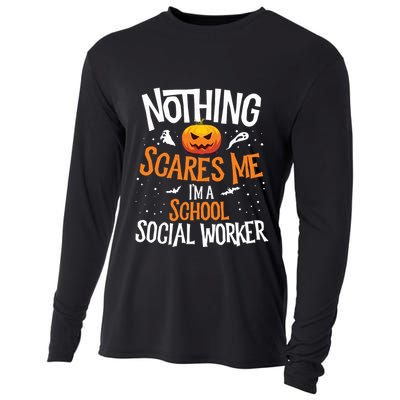 You Cannot Scare Me Im A Middle School Social Worker Cooling Performance Long Sleeve Crew