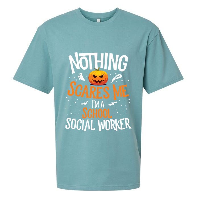 You Cannot Scare Me Im A Middle School Social Worker Sueded Cloud Jersey T-Shirt