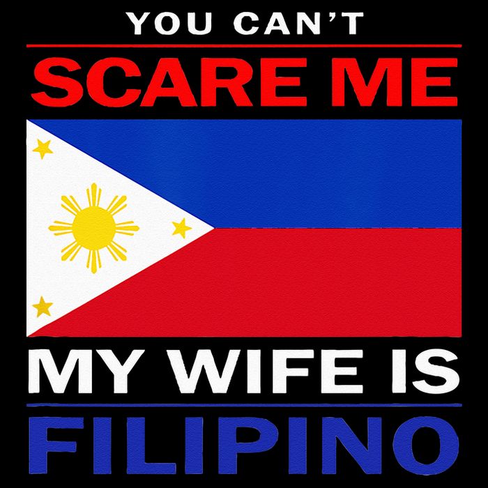 You Cant Scare Me My Wife Is Filipino Funny Husbands Cooling Performance Crew T-Shirt