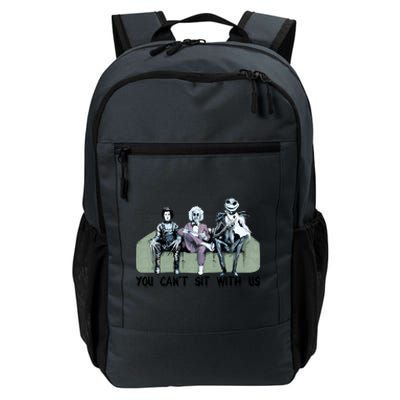 You Cant Sit With Us Halloween Beetle Juice Scissorhands Jack Skellington Daily Commute Backpack